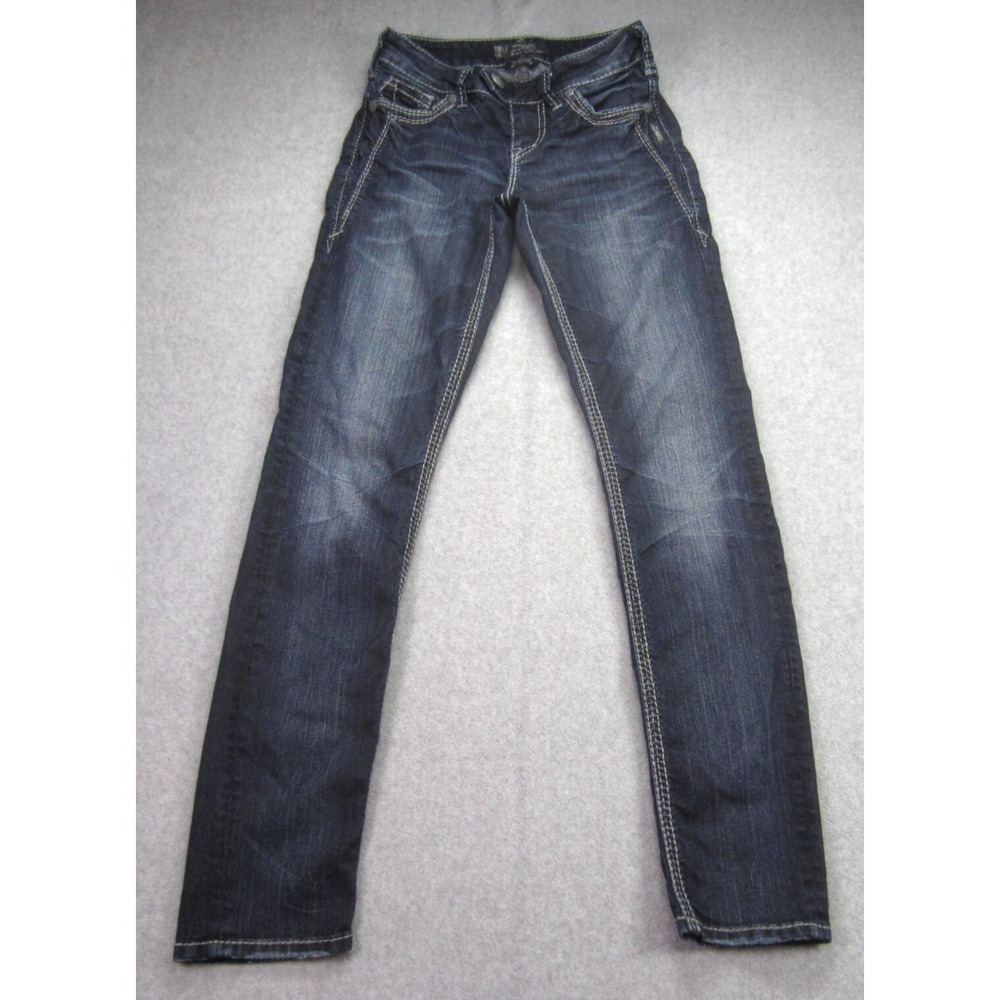 Silver Jeans‎ Tuesday Womens 26 (26x30) Skinny Dark Wash Denim Stretch READ
